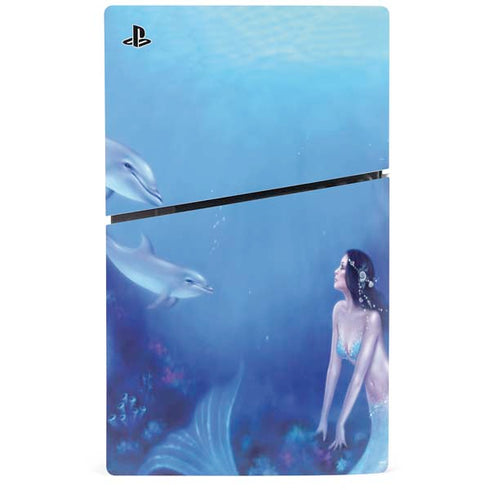 Ultramarine by Rachel Anderson PS5 Slim Digital Edition Console Skin