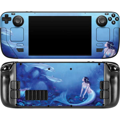 Ultramarine by Rachel Anderson Steam Deck Handheld Gaming Computer OLED Skin