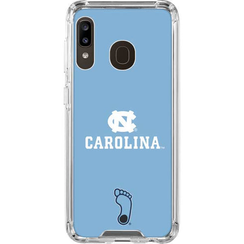 University of North Carolina UNC Carolina Galaxy A30 Clear Case