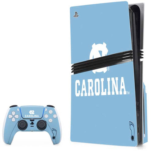 University of North Carolina UNC Carolina PS5 Pro Disk Bundle Skin