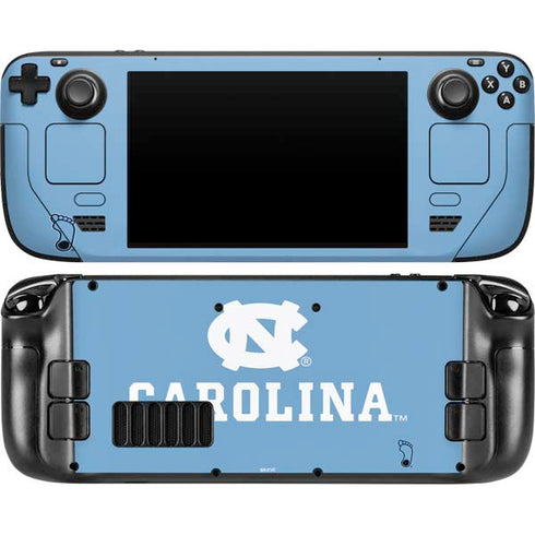 University of North Carolina UNC Carolina Steam Deck Handheld Gaming Computer OLED Skin