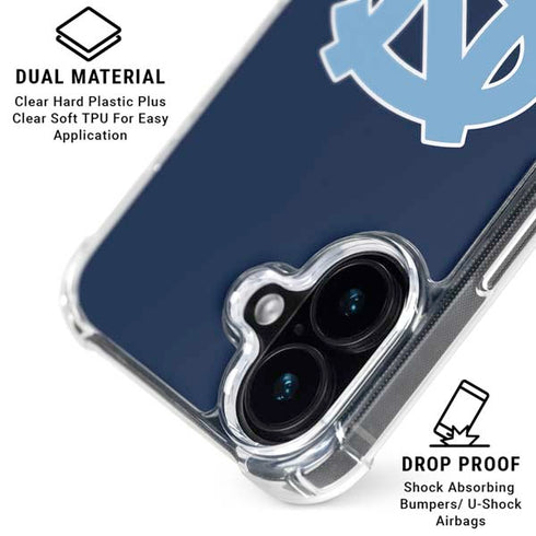 University of North Carolina UNC Logo iPhone 16 Clear Case