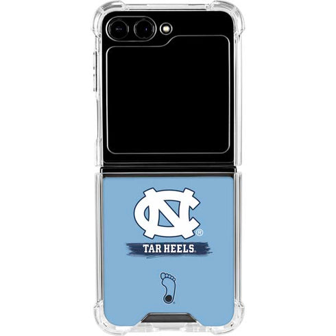 University of North Carolina UNC Tar Heels Galaxy Z Flip6 Clear Case
