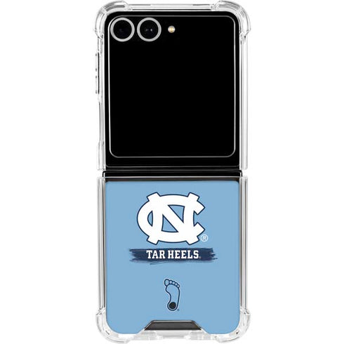 University of North Carolina UNC Tar Heels Galaxy Z Flip7 Clear Case