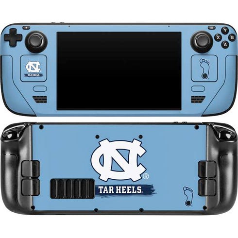 University of North Carolina UNC Tar Heels Steam Deck Handheld Gaming Computer OLED Skin