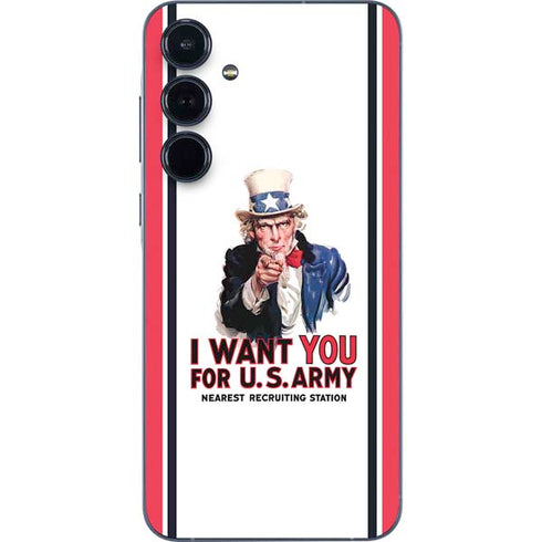 Uncle Sam Vintage War Poster Galaxy A35 5G Skin