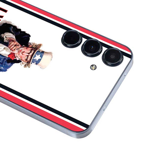 Uncle Sam Vintage War Poster Galaxy A35 5G Skin