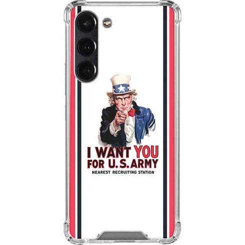 Uncle Sam Vintage War Poster Galaxy S24 FE Clear Case