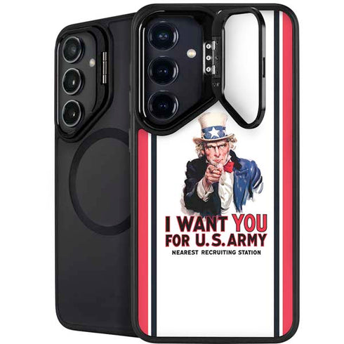 Uncle Sam Vintage War Poster Galaxy S25 Kickstand Case