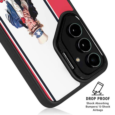 Uncle Sam Vintage War Poster Galaxy S25 Kickstand Case