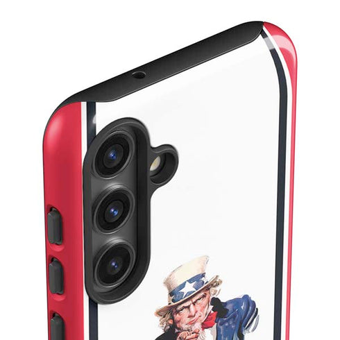 Uncle Sam Vintage War Poster Galaxy S25 Plus Impact Case