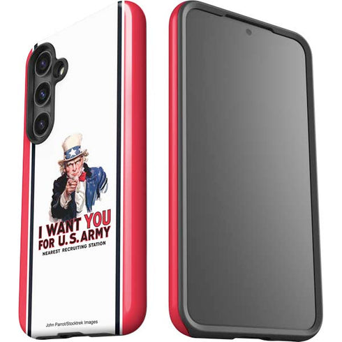 Uncle Sam Vintage War Poster Galaxy S25 Plus Impact Case