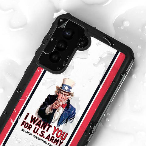 Uncle Sam Vintage War Poster Galaxy S24 Plus Waterproof Case