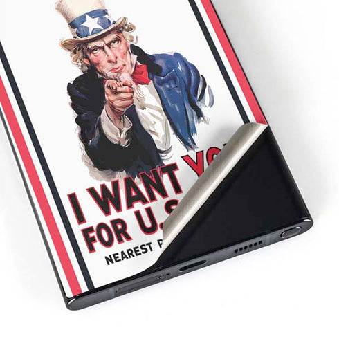 Uncle Sam Vintage War Poster Galaxy S25 Ultra Skin