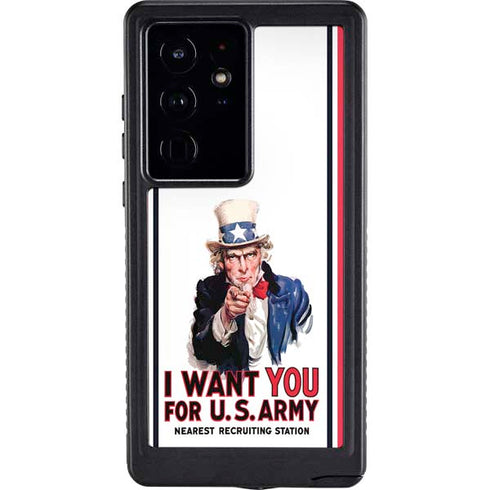 Uncle Sam Vintage War Poster Galaxy S24 Ultra Waterproof Case