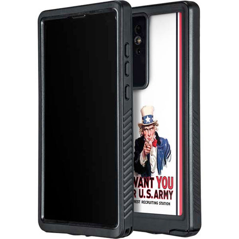 Uncle Sam Vintage War Poster Galaxy S24 Ultra Waterproof Case