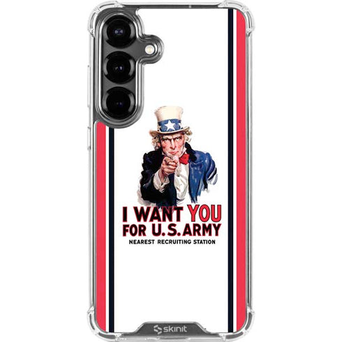 Uncle Sam Vintage War Poster Galaxy S26 Clear Case
