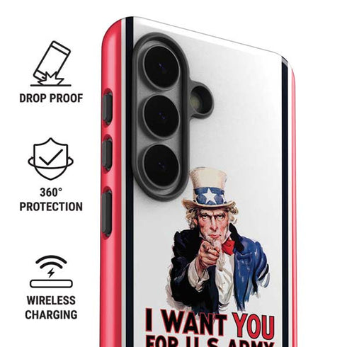 Uncle Sam Vintage War Poster Galaxy S26 Plus Impact Case