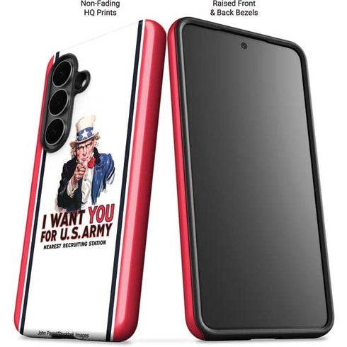 Uncle Sam Vintage War Poster Galaxy S26 Plus Impact Case