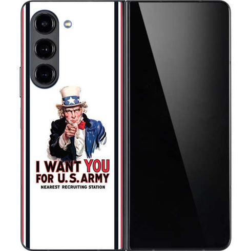 Uncle Sam Vintage War Poster Galaxy Z Fold5 5G Skin
