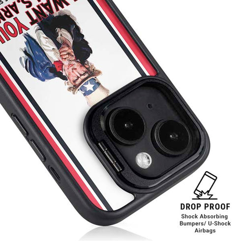 Uncle Sam Vintage War Poster iPhone 13 Kickstand Case
