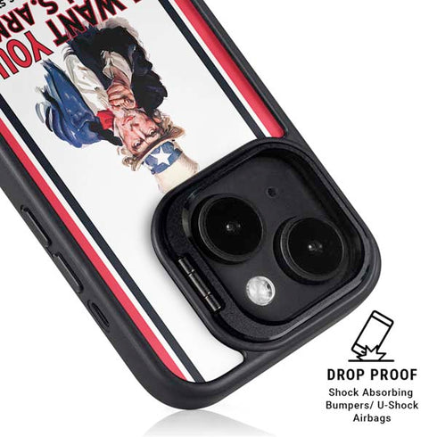 Uncle Sam Vintage War Poster iPhone 14 Kickstand Case