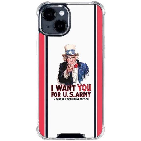 Uncle Sam Vintage War Poster iPhone 15 Clear Case