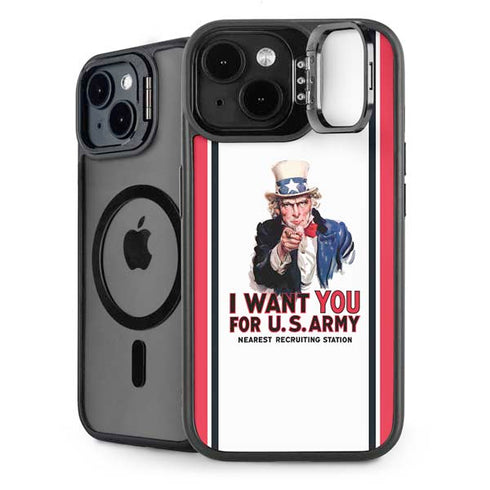 Uncle Sam Vintage War Poster iPhone 15 Plus Kickstand Case