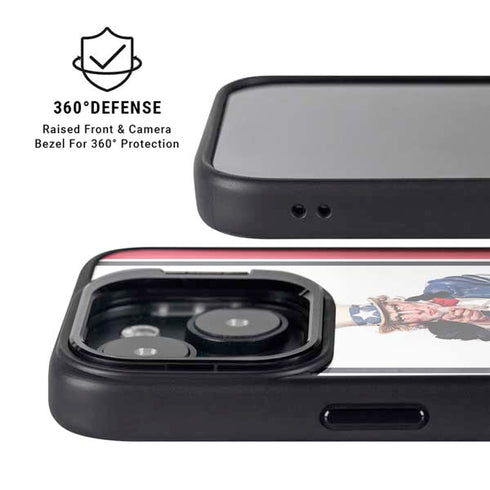 Uncle Sam Vintage War Poster iPhone 15 Plus Kickstand Case