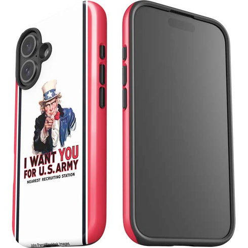 Uncle Sam Vintage War Poster iPhone 16 Impact Case