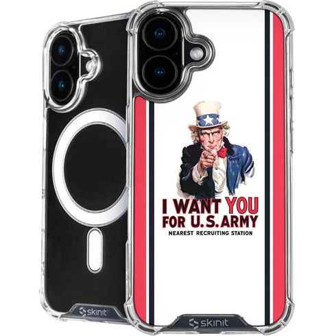 Uncle Sam Vintage War Poster iPhone 16 MagSafe Case