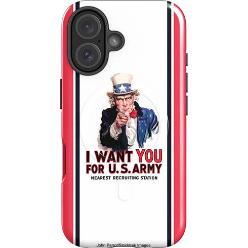 Uncle Sam Vintage War Poster iPhone 16 Magsafe Impact Case