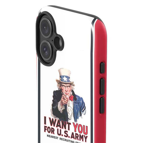 Uncle Sam Vintage War Poster iPhone 16 Plus Impact Case