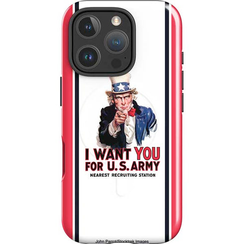Uncle Sam Vintage War Poster iPhone 16 Pro Magsafe Impact Case