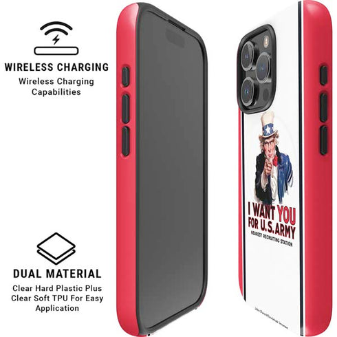 Uncle Sam Vintage War Poster iPhone 16 Pro Max Magsafe Impact Case