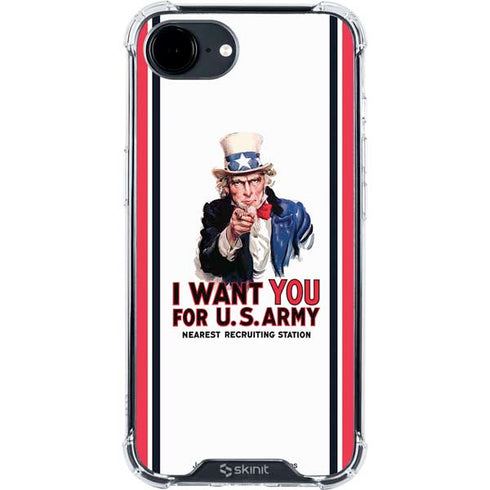 Uncle Sam Vintage War Poster iPhone 16e Clear Case