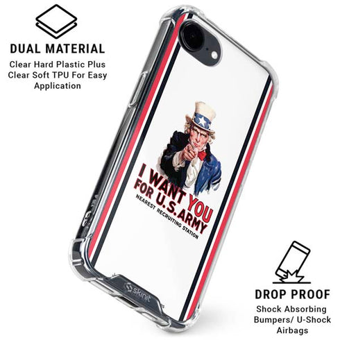 Uncle Sam Vintage War Poster iPhone 16e Clear Case