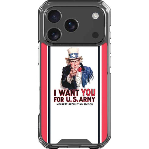 Uncle Sam Vintage War Poster iPhone 18 Pro Clear Case