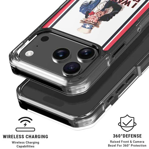 Uncle Sam Vintage War Poster iPhone 18 Pro Clear Case
