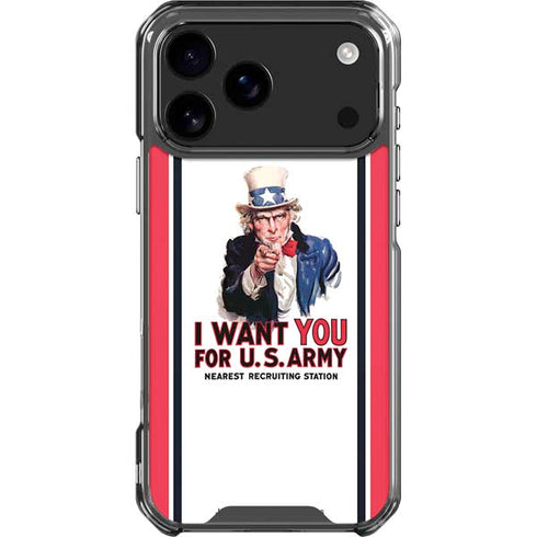 Uncle Sam Vintage War Poster iPhone 18 Pro Max Clear Case