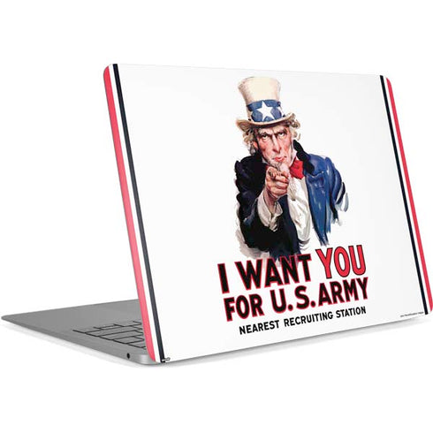 Uncle Sam Vintage War Poster Apple MacBook Air Skin