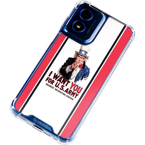 Uncle Sam Vintage War Poster Moto G 5G (2024) Clear Case