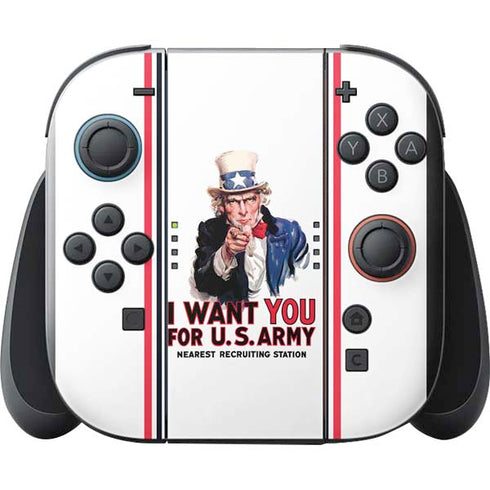 Uncle Sam Vintage War Poster Nintendo Switch 2 (2025) with Joy-Con Skin