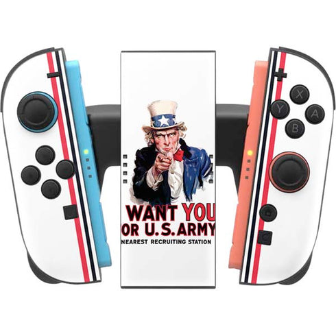 Uncle Sam Vintage War Poster Nintendo Switch 2 (2025) Joy-Con Controller Skin