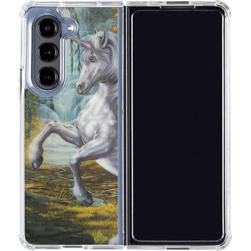 Unicorn of the Willow by Ed Beard Jr Galaxy Z Fold5 5G Clear Case
