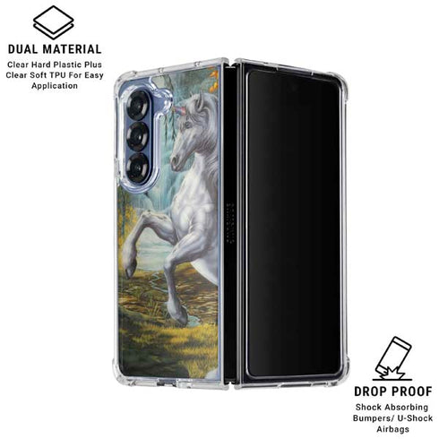 Unicorn of the Willow by Ed Beard Jr Galaxy Z Fold6 Clear Case