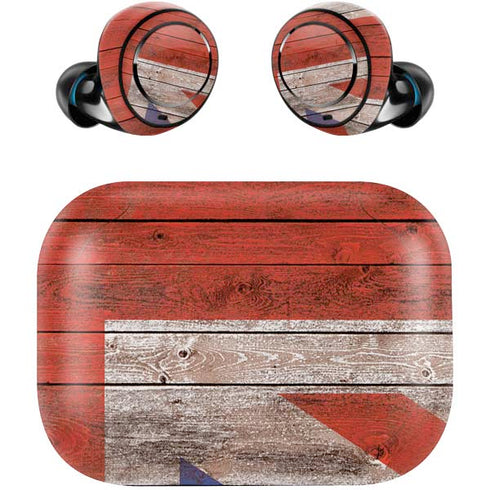 United Kingdom Flag Dark Wood Amazon Echo Buds Skin