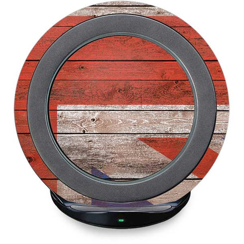 United Kingdom Flag Dark Wood Fast Charge Wireless Charging Stand Skin