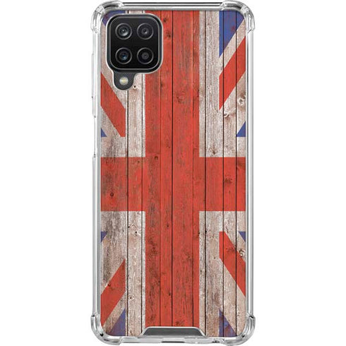 United Kingdom Flag Dark Wood Galaxy Cases