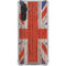 United Kingdom Flag Dark Wood Galaxy A17 Clear Case
